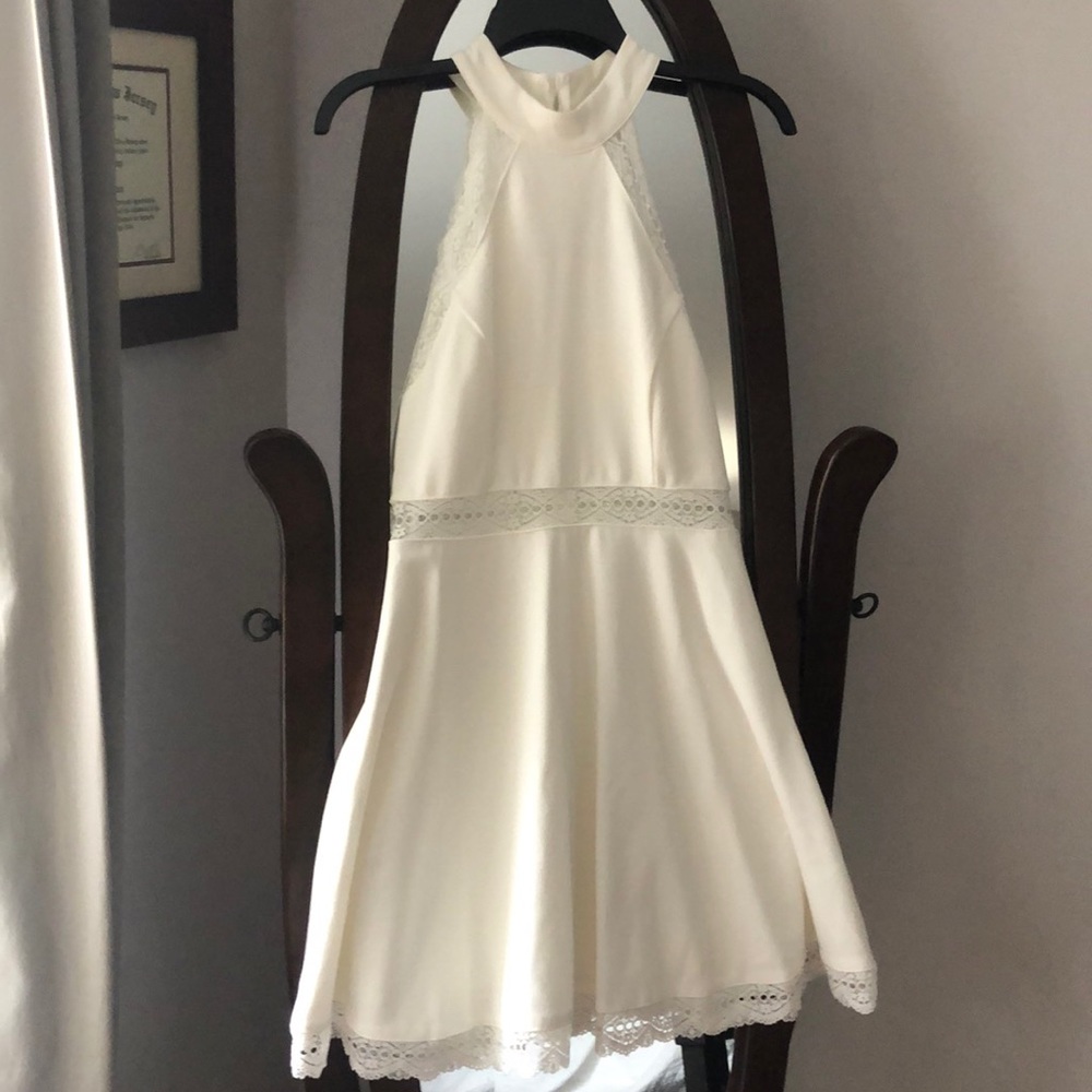 White halter dress